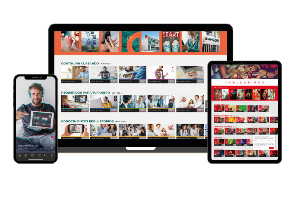 Nuestra plataforma es responsiva, producimos distintos tipos de contenidos.